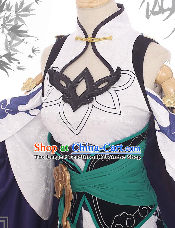 Custom Female Warrior Dress Outfits Cartoon Young Lady Clothing Cosplay Angel Garment Costumes