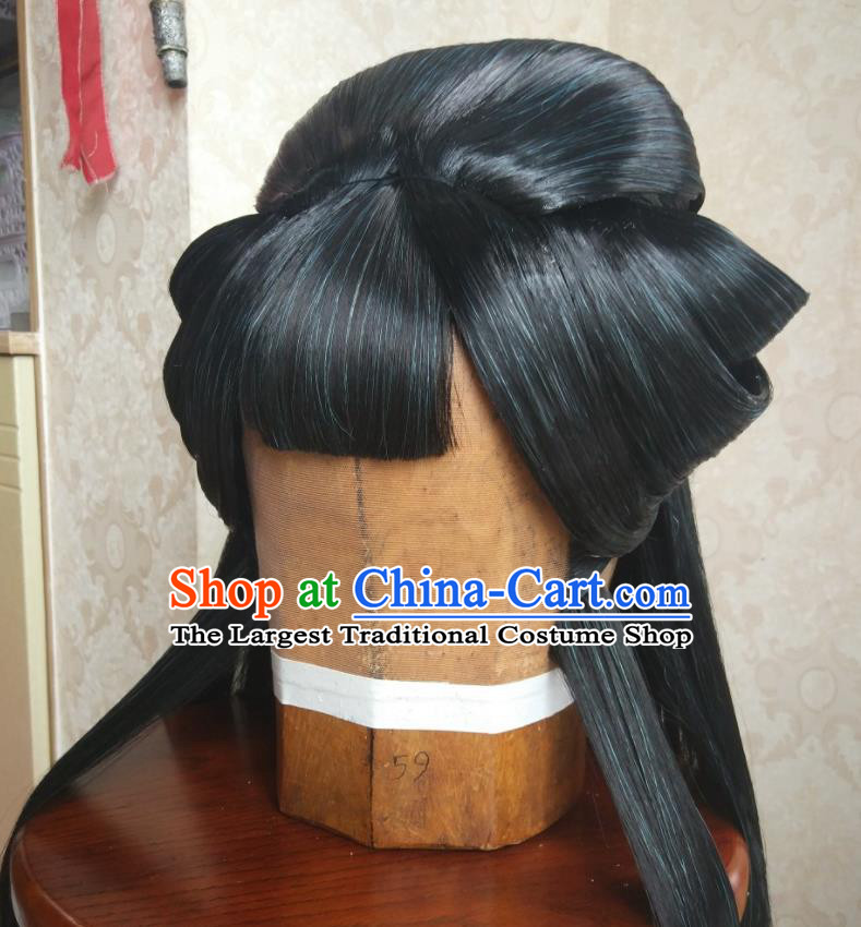 China Cosplay Fairy Princess Hairpieces Ancient Young Lady Wigs Headdress Traditional Puppet Show Wei Shanghu Hair Accessories