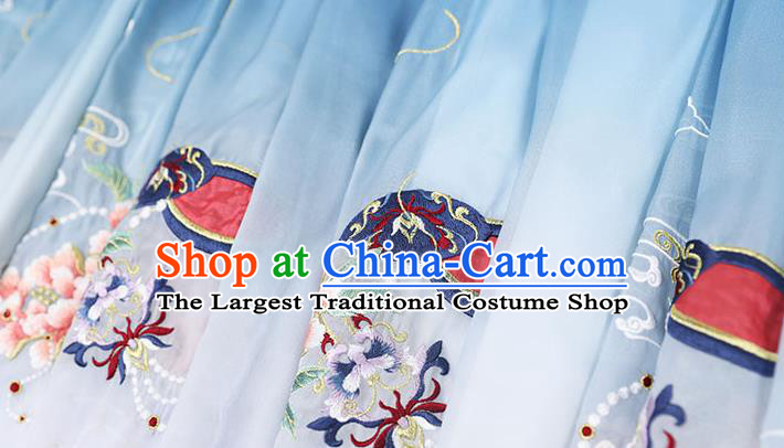 China Ancient Royal Princess Garment Costumes Song Dynasty Imperial Consort Hanfu Dress Apparels Traditional Young Woman Historical Clothing Complete Set