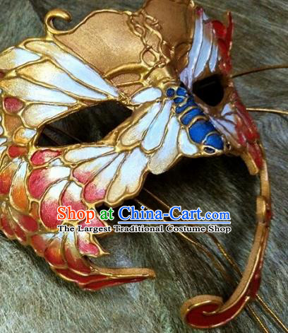 Custom Chinese Handmade Swordsman Face Accessories Cosplay Performance Mask Puppet Show Butterfly Masque Props