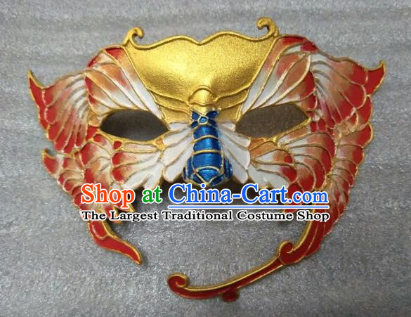 Custom Chinese Handmade Swordsman Face Accessories Cosplay Performance Mask Puppet Show Butterfly Masque Props
