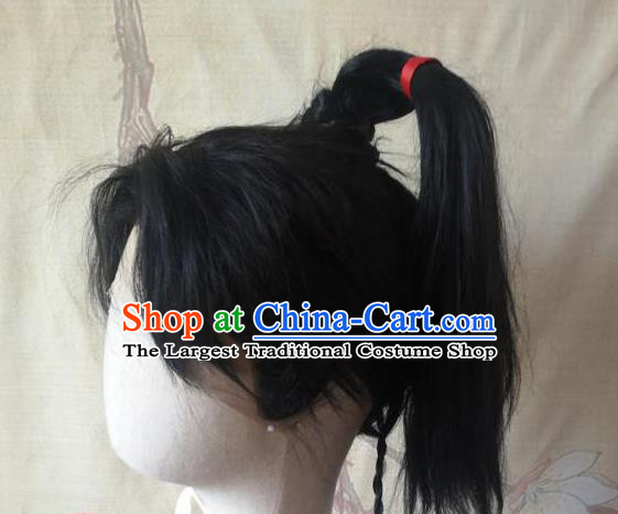 Chinese Drama Handsome Siblings Xiao Yuer Wigs Headdress Ancient Swordsman Hair Accessories Handmade Cosplay Young Hero Hairpieces