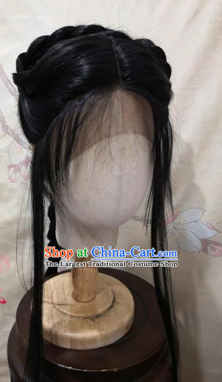 China Ancient Servant Girl Hairpieces Traditional Opera Young Lady Hair Accessories Cosplay Village Woman Bangs Wigs Headwear