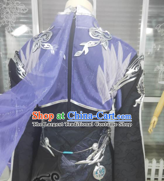 China Traditional JX Online General Garment Costumes Cosplay Swordsman Apparels Ancient Knight Warrior Clothing