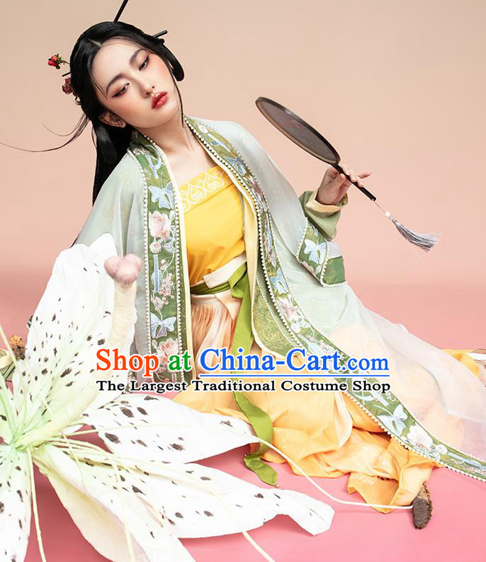 China Traditional Female Historical Clothing Ancient Young Beauty Garment Costumes Song Dynasty Hanfu Dress Apparels Complete Set