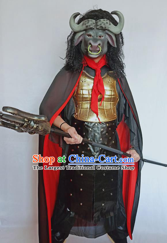 Top Journey to the West General Armor Apparels Cosplay Bull Demon King Clothing Halloween Fancy Ball Garment Costumes