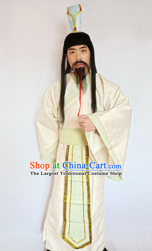 Top China Cosplay Immortal Clothing Han Dynasty Official Garment Costumes Ancient Prime Minister Golden Robe Apparels