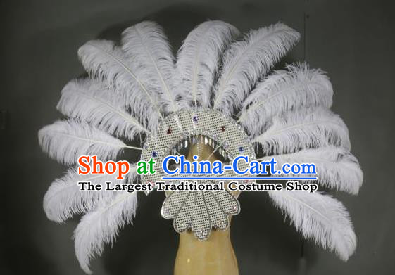 Top Brazilian Parade Back Accessories Halloween Catwalks Deluxe Decorations Miami Angel Props Stage Show White Feather Wings