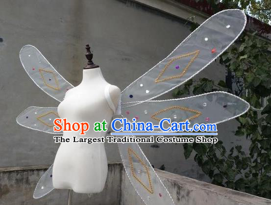 Top Brazilian Parade Back Accessories Cosplay Angel Decorations Miami Catwalks Props Stage Show Organza Wings