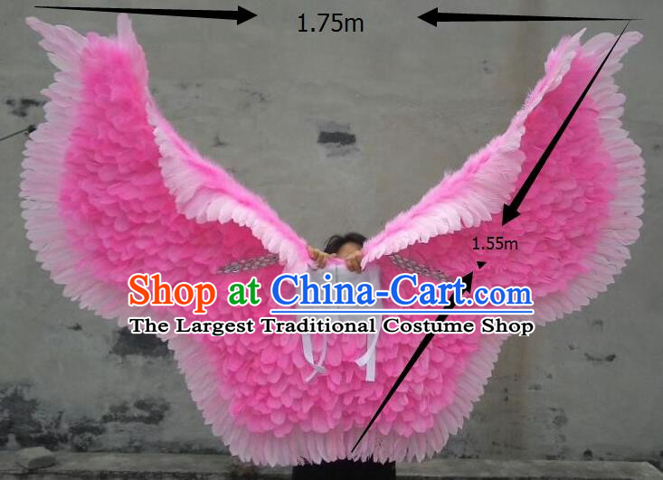 Top Miami Angel Props Stage Show Pink Feather Wings Catwalks Back Accessories Brazil Parade Giant Decorations