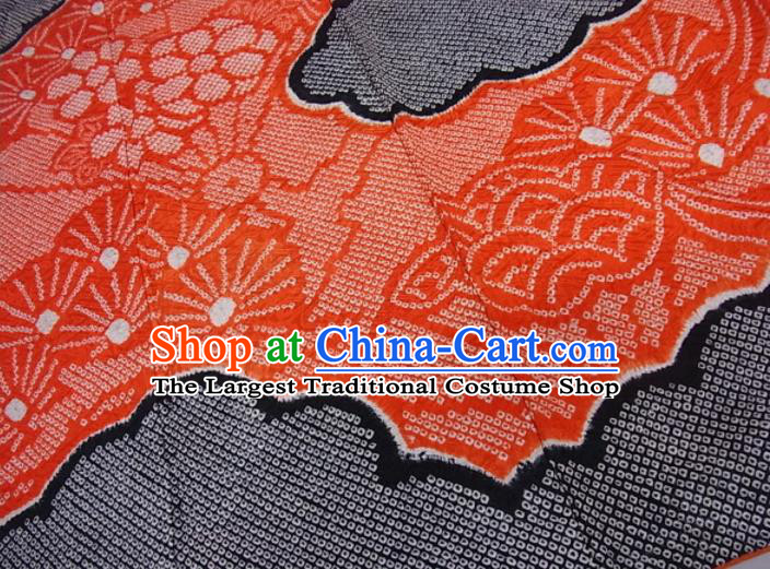 Japanese Court Woman Red Yukata Dress Traditional Wedding Bride Clothing Classical Cloud Pine Pattern Furisode Kimono Costume