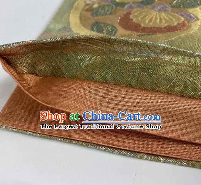 Japanese Traditional Yukata Robe Nishijin Girdle Accessories Classical Butterfly Pattern Kimono Belt Handmade Brocade Waistband