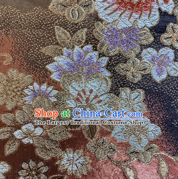 Japanese Traditional Yukata Robe Nishijin Girdle Accessories Classical Flowers Pattern Kimono Belt Handmade Brocade Waistband
