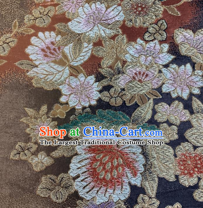 Japanese Traditional Yukata Robe Nishijin Girdle Accessories Classical Flowers Pattern Kimono Belt Handmade Brocade Waistband