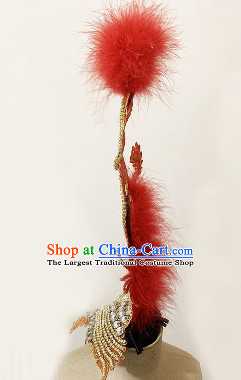 Chinese Children Catwalk Hair Accessories Stage Show Headpieces Children Folk Dance Phoenix Hair Crown
