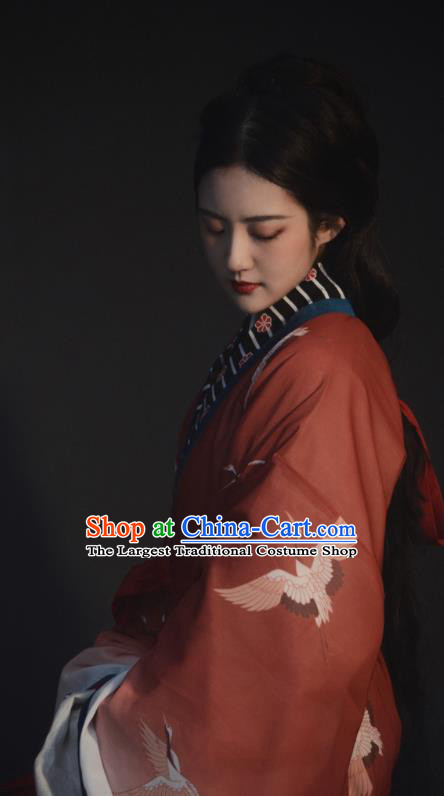 China Ancient Imperial Consort Hanfu Dress Apparels Han Dynasty Court Beauty Garment Costumes Traditional Historical Clothing