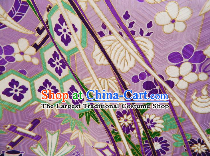 Japanese Classical Flowers Fan Pattern Pink Yukata Dress Traditional Furisode Kimono Clothing Festival Young Woman Garment Costume