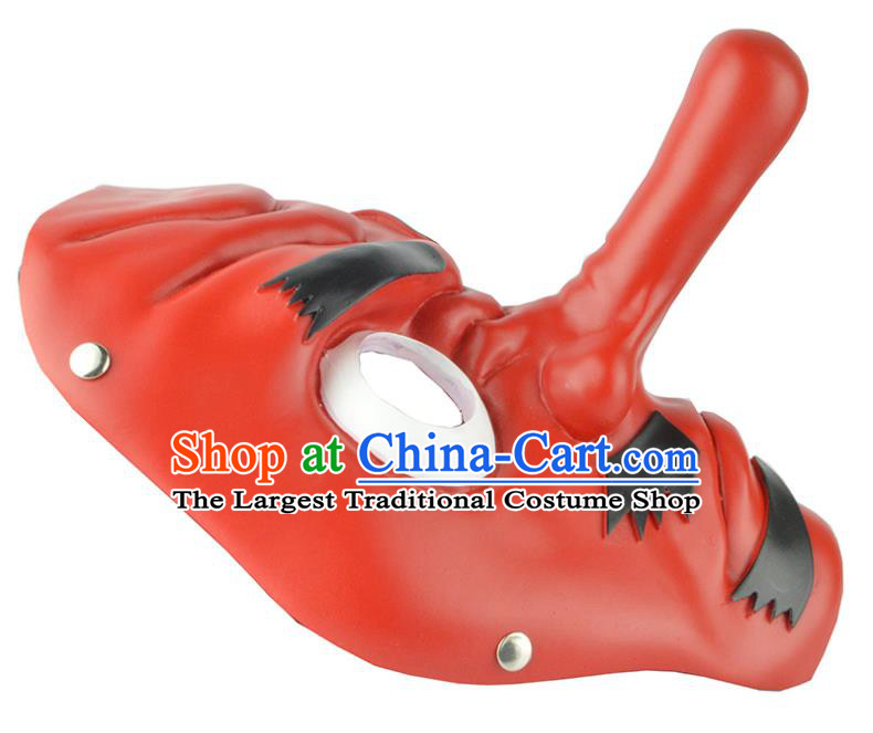 Top Stage Show Mask Halloween Fancy Ball Accessories Cosplay Heavenly Hound Red Face Mask Masquerade Party Prop