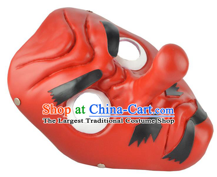 Top Stage Show Mask Halloween Fancy Ball Accessories Cosplay Heavenly Hound Red Face Mask Masquerade Party Prop