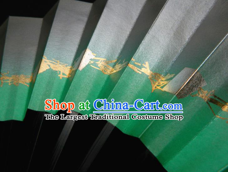 Japan Geisha Dance Folding Fan Traditional Court Light Grey Fan Handmade Craft Fans Kimono Performance Accordion