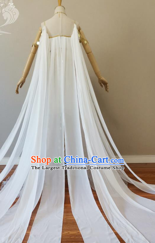 Top Halloween Fancy Ball Fairy Garment Costume Magic Princess Clothing Cosplay Young Beauty White Dress