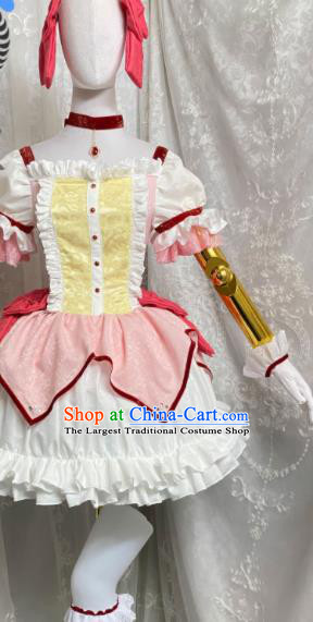 Top Halloween Fancy Ball Magic Lady Garment Costume Cartoon Young Beauty Clothing Cosplay Maidservant Pink Short Dress