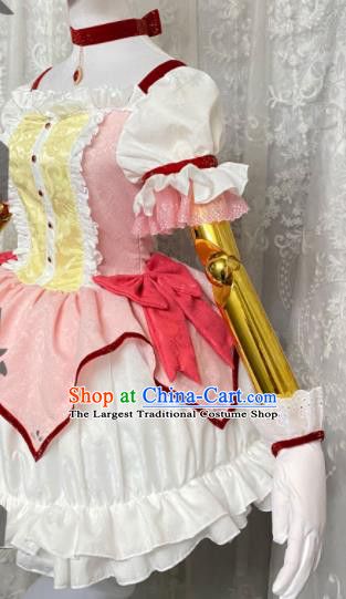 Top Halloween Fancy Ball Magic Lady Garment Costume Cartoon Young Beauty Clothing Cosplay Maidservant Pink Short Dress
