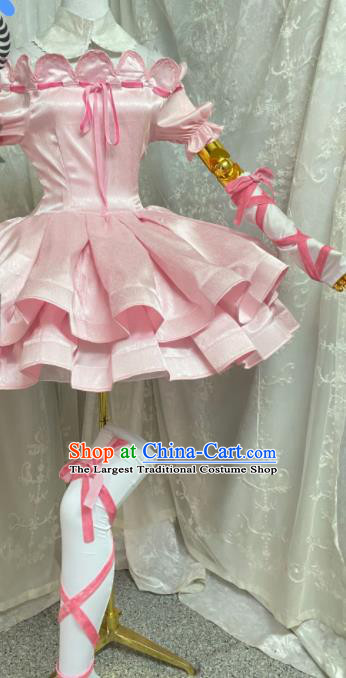 Top Cosplay Angel Pink Short Dress Halloween Fancy Ball Magic Girl Garment Costume Cartoon Young Beauty Clothing