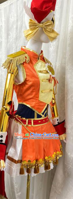 Top Cosplay Angel Orange Dress Outfits Halloween Fancy Ball Musician Garment Costume Cartoon Girl Group Dance Clothing