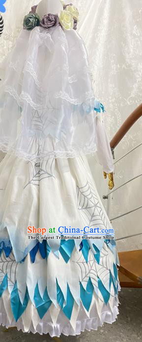 Top Cosplay Angel White Dress Outfits Halloween Performance Garment Costume Cartoon Wedding Bride Clothing