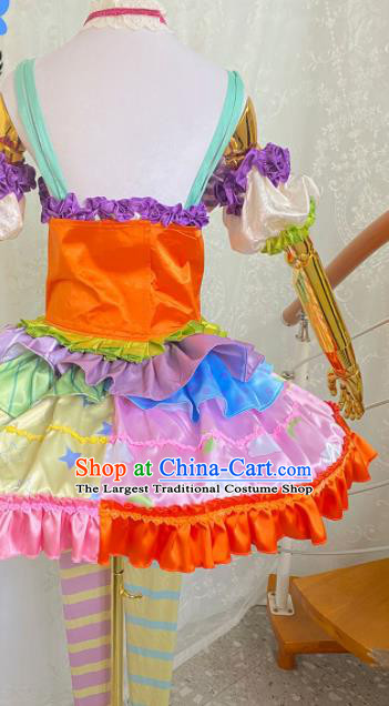 Top Cartoon Magic Girl Clothing Cosplay Angel Bubble Dress Outfits Dance Performance Garment Costume
