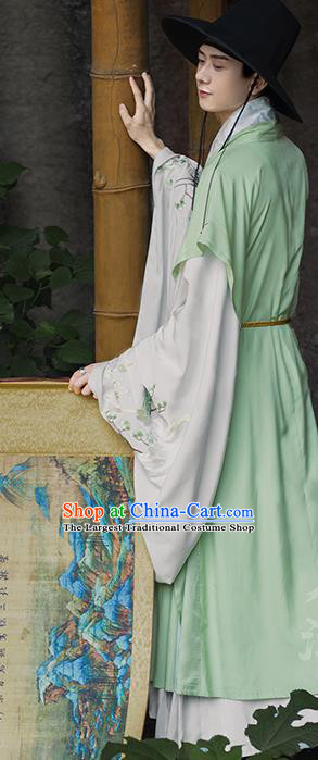 China Ancient Young Childe Hanfu Robe Attire Ming Dynasty Prince Garment Costumes Traditional Scholar Historical Clothing