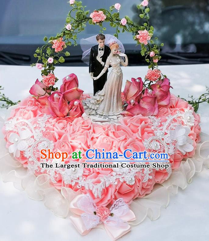 Wedding Car Decorations Love Rose Flowers Bouquet Wedding Car Ornaments