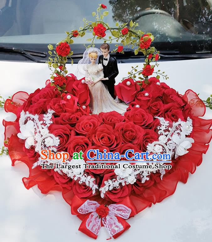 Fully Channel Belt of Multi Colour Roses and Flowers Car Decoration for  Wedding