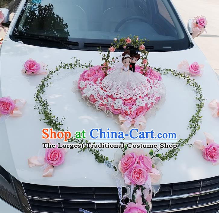 Fully Channel Belt of Multi Colour Roses and Flowers Car Decoration for  Wedding