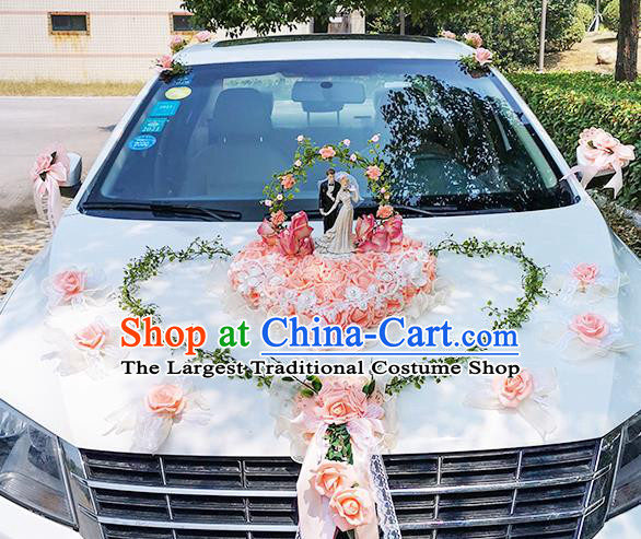 Wedding Car Decorations Love Rose Flowers Bouquet Wedding