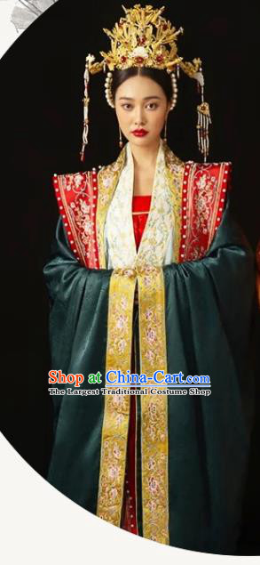 China Ancient Empress Wedding Clothing Traditional Song Dynasty Bride Garment Costumes and Headpieces