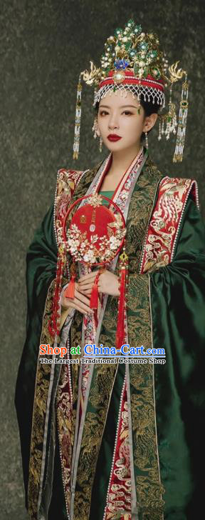China Ancient Empress Xia Pei Wedding Clothing Traditional Song Dynasty Bride Garment Costumes and Headdress