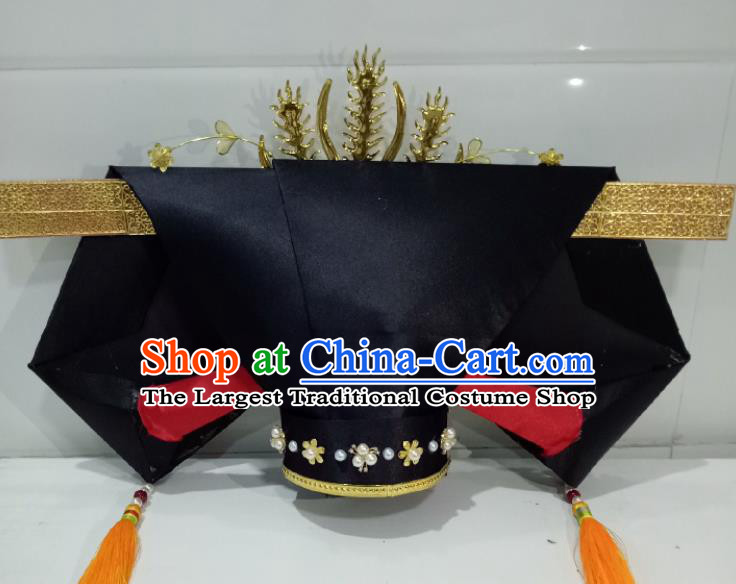 China Traditional Qing Dynasty Court Headdress TV Series Giant Wing Headpiece Ancient Imperial Consort Hair Accessories