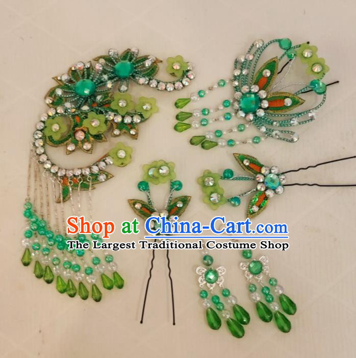 Chinese Traditional Opera Diva Headpieces Huangmei Opera Noble Lady Hairpins Beijing Opera Hair Accessories