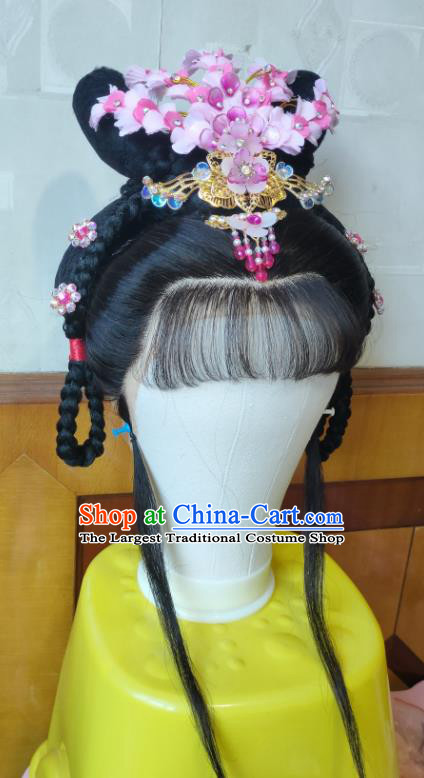 Chinese Beijing Opera Hua Tan Headpieces Traditional Opera Fairy Hair Accessories Shaoxing Opera Princess Hairpins