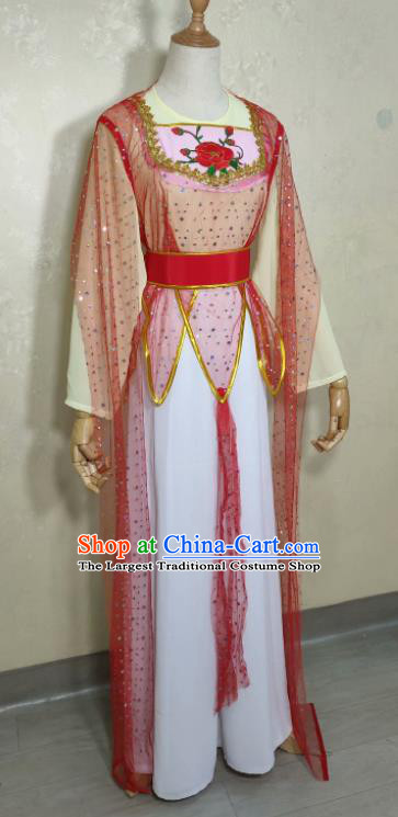 China Peking Opera Diva Costume Ancient Village Girl Clothing Fujian Opera Actress Dress