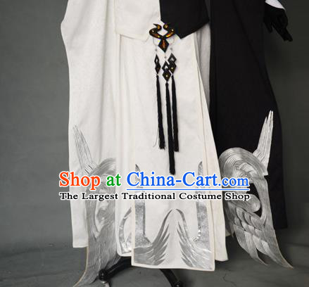 China Cosplay Female Knight Garment Costumes Ancient Swordswoman Clothing Jian Xia Qing Yuan Taoist Nun Dress