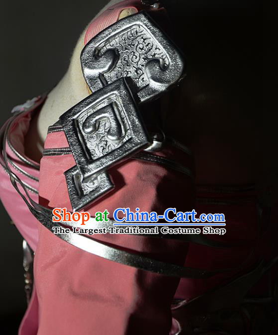 Chinese Game Jian Xia Qing Yuan Xiu Niang Pink Dress Cosplay Noble Lady Garment Costumes Ancient Female Swordsman Clothing