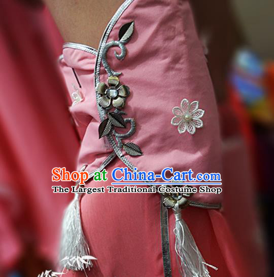 Chinese Game Jian Xia Qing Yuan Xiu Niang Pink Dress Cosplay Noble Lady Garment Costumes Ancient Female Swordsman Clothing