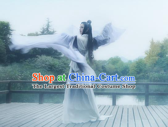 Chinese Cosplay Female Swordsman Garment Costumes Ancient Goddess Clothing Traditional Hanfu Dress