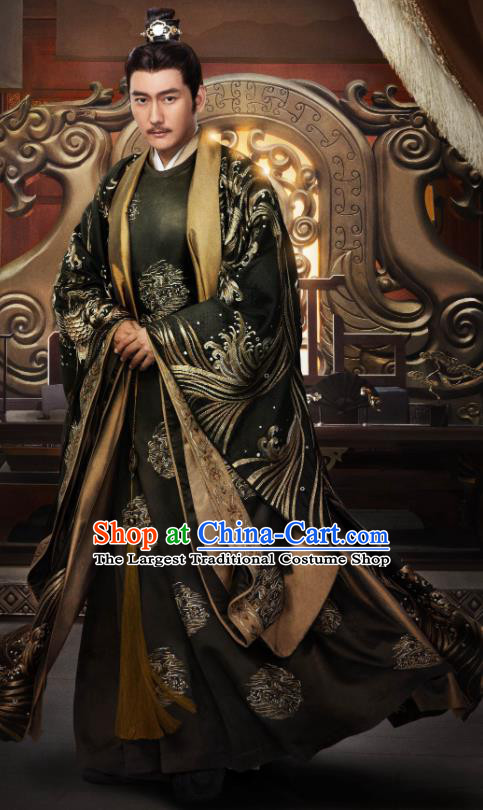 Chinese Wu Xia Series Word Of Honor Zhao Jing Apparels Ancient Lord Garment Costumes Traditional Swordsman Clothing and Headpieces Complete Set