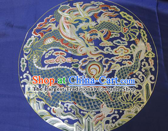 China Classical Dragon Pattern Brocade Fabric Ancient Costume Silk Fabrics Traditional Drapery