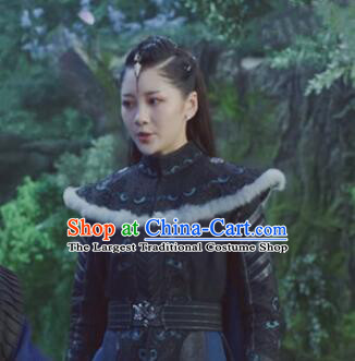 Chinese Ancient Swordswoman Dress Clothing Xian Xia Fox Fairy Apparel TV Series The Blue Whisper Shu Qing Garment Costumes