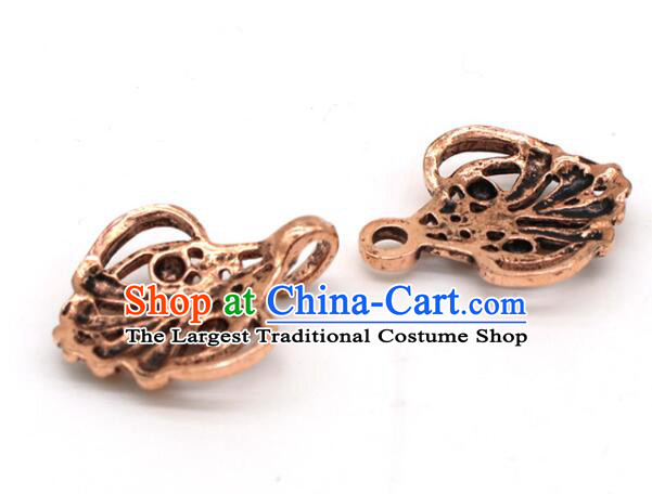 European Vintage Mantle Clasps Top Handmade Metal Buttons Cloak Couple Hooks